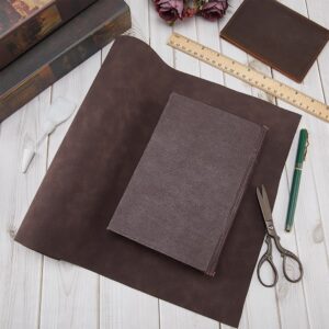 CRASPIRE 51 x 11.8in Book Cloth Fabric Suede Leather Fabric Surface Non-Woven Base Dark Brown for Books Binding Covering Protector A4-A8 Bookcover Album Scrapbooking DIY Bookcloth Bookbinding Supplies