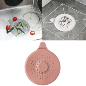 generic tub protector hair cather and strainer, shower drain hair catcher,hair drain clog prevention drain snake,waterproof kitchen sink drain strainer,bathtub hair catcher for home bathroom (pink)