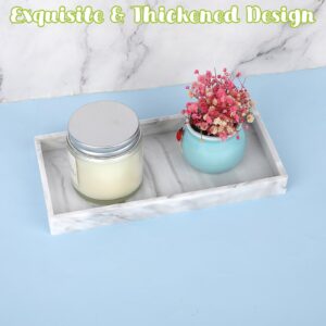 Silicone Bathroom Vanity Tray Rectangle Bathtub Counter Dish White Soap Dispenser Tray Decor Perfume Countertop Dish Kitchen Sink Organizer Sponge Holder for Coffee Table Bar Dresser Makeup Jewelry