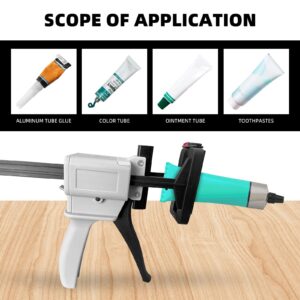 Toothpaste Tube Glue Gun Tube Squeezing Machine, 704 Silicone Manual Glue Gun Universal Extruder, Labor Saving Injection Glue Gun for Aluminum Tube Glue