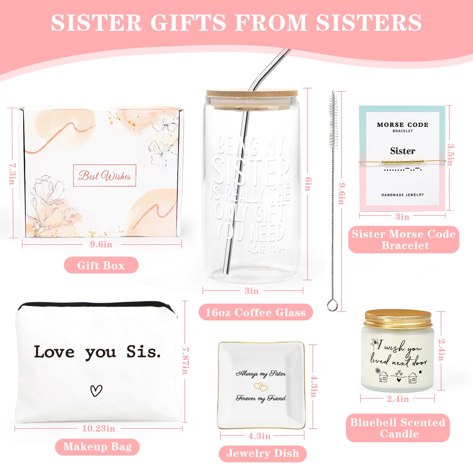 Sister Birthday Gifts, Sisters Gifts from Sister, Birthday Gifts for Sister, Big Sister, Sister in Law, Sister Adult, Best Funny Cool Gifts for Sister from Sister, Happy Birthday Sister Gifts