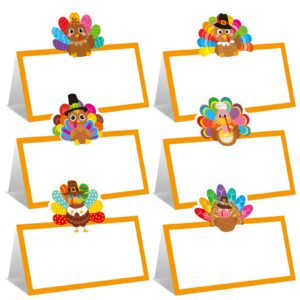 48 pcs thanksgiving turkey place cards turkey seating name tags placecard holders seating thanksgiving name cards tents for dinner party birthday wedding supplies