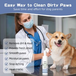 Paw Cleaner for Dogs - Clean Paws No-Rinse Foaming Cleanser for Dogs & Cats Small Large Medium Breed Dog Paw Foot Washer Grooming Supplies for Pet Care 2pcs