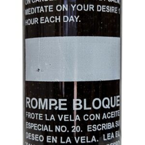 Generic Block Buster (Rompe Bloque) Black Pillar Candle