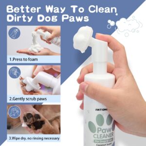 Paw Cleaner for Dogs - Clean Paws No-Rinse Foaming Cleanser for Dogs & Cats Small Large Medium Breed Dog Paw Foot Washer Grooming Supplies for Pet Care 2pcs