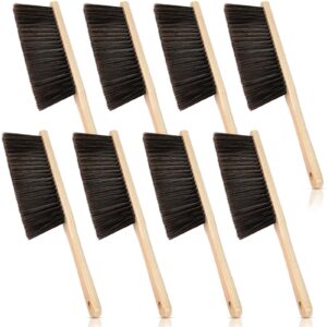 tioncy 8 pieces wooden dust brush bulk hand broom bench brushes with long wood handle soft bristle cleaning brush outdoor furniture brush for cleaning car bed sofa fireplace couch clothes