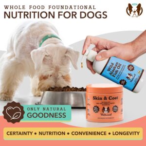 Natural Dog Company Dog Skin and Coat Supplement Chews 2-Pack Bundle, Omega-3 Chews for Dogs, Itchy Skin Relief, Promotes Healthy Coat, Dog Vitamins & Supplement, Antioxidants, Large Breed Dogs