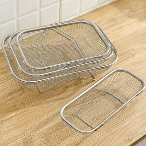 MinnowXY Stainless Steel Retractable Drain Basket Kitchen Basket Vegetable Washing Drain Basin Household Living Room Fruit Bowl