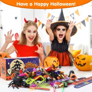 200PCS Halloween Party Favors - Bulk Assorted Toys for Kids, Non-Candy Goodie Bag Stuffers, Classroom Prizes, Halloween Gifts for Boys and Girls