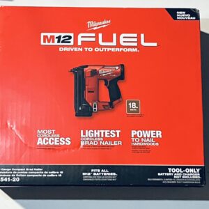 M12 FUEL 12-Volt Lithium-lon Brushless Cordless 18-Guage Compact Brad Nailer (Tool Only)