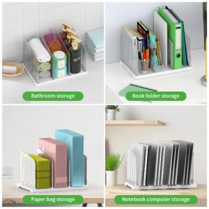 Venuekkuri Adjustable Shelf Dividers for Closet, 2-Pack Purse Organizers for Closet,Clear Frosted Plastic Shelf Dividers, Handbag Separators Storage Organizer,Bookshelf Separator Dividers