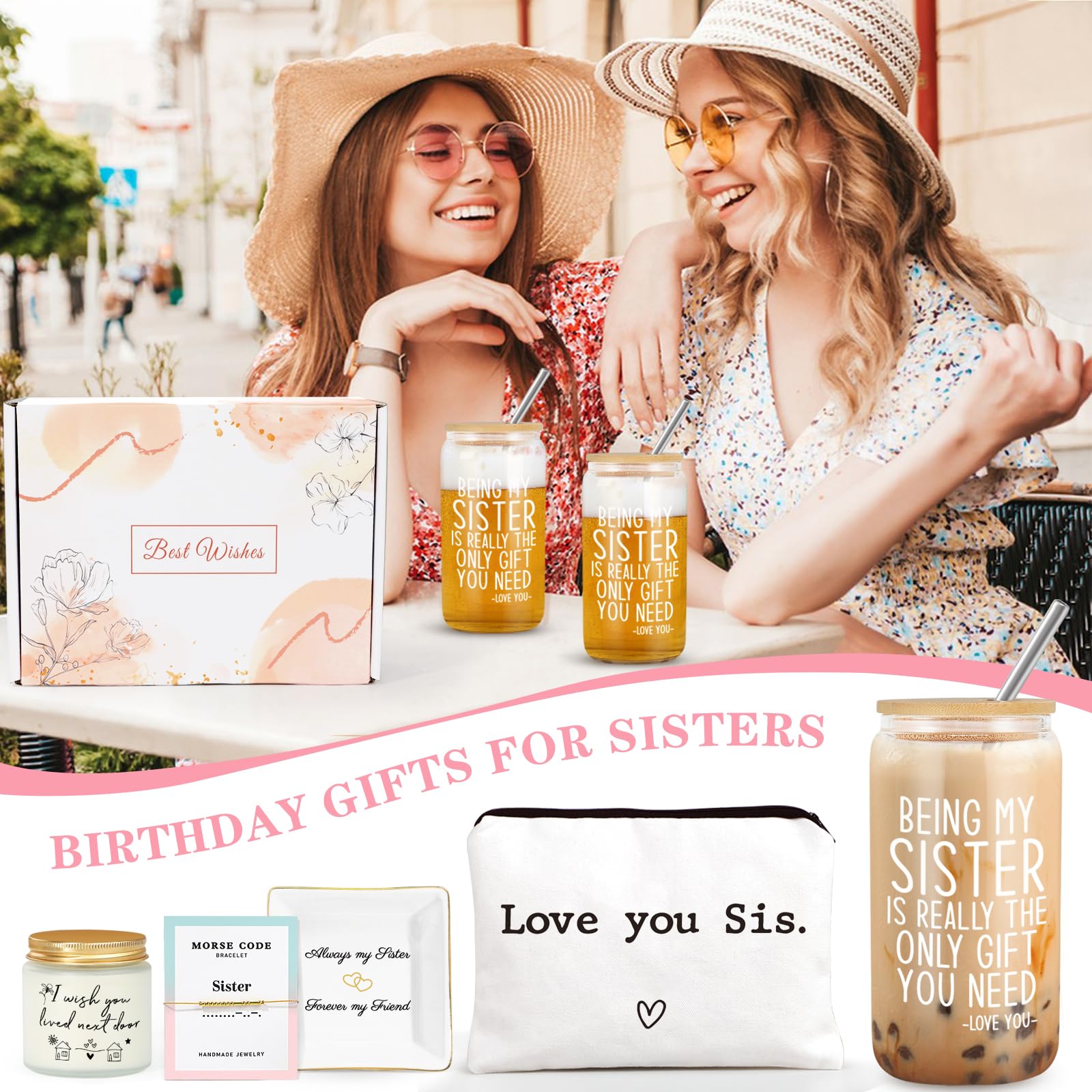 Sister Birthday Gifts, Sisters Gifts from Sister, Birthday Gifts for Sister, Big Sister, Sister in Law, Sister Adult, Best Funny Cool Gifts for Sister from Sister, Happy Birthday Sister Gifts