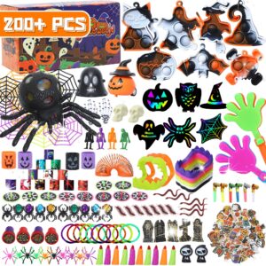 200pcs halloween party favors - bulk assorted toys for kids, non-candy goodie bag stuffers, classroom prizes, halloween gifts for boys and girls