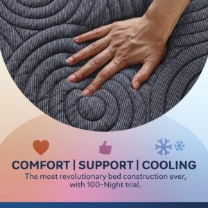 ZIWI Zipp Mattress, New Interlocking Foam Design, All-in-One Comfort, Support & Cooling, Better Than Memory Foam, Chemical-Free Materials, No-Risk 100-Night Trial, 20-Year Warranty, King