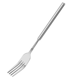 giantree telescopic fork, 65cm long extendable fork stainless steel retractable fork extendable dinner fruit dessert fork 8.7~25.6inch