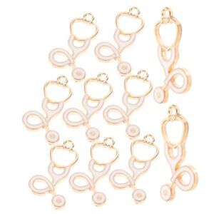 GALPADA 50 Pcs Nurse Pendant Stethoscope Charms Decorative Bracelet Pendants Nurse Dangle Charms DIY Jewelry Pendants Charms for Bracelets Making Jewelry Charms Necklace Pendant