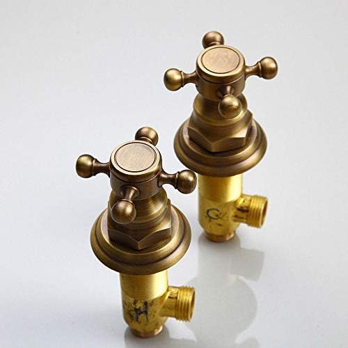 Bathroom Kitchen Basin Mixer Tap Sink Faucet 2 Handles 3Pcs Gold Bathroom Basin Faucet Bathtub Tap-Matte Black,Antique Brass