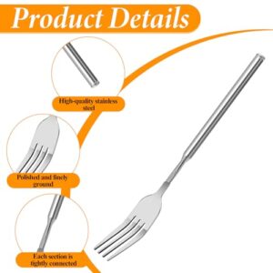 Giantree Telescopic Fork, 65cm Long Extendable Fork Stainless Steel Retractable Fork Extendable Dinner Fruit Dessert Fork 8.7~25.6inch