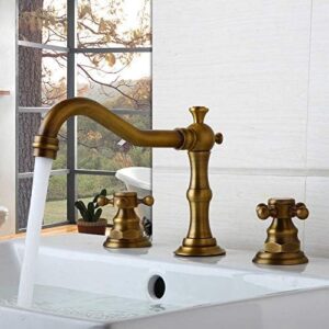 bathroom kitchen basin mixer tap sink faucet 2 handles 3pcs gold bathroom basin faucet bathtub tap-matte black,antique brass