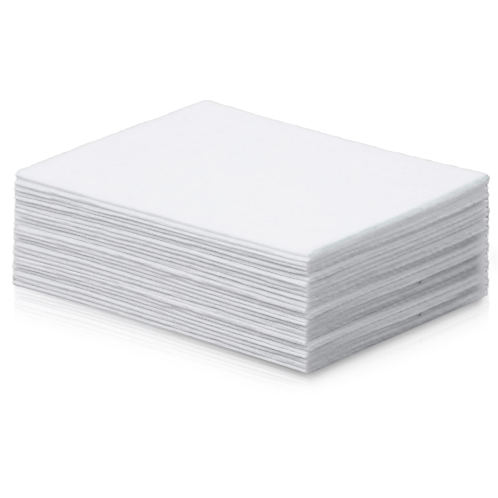 Stiff Felt Sheets, 8"x 12" Felt Sheets for Crafts, 15Pcs White Felt Fabric Sheets Adhesive Felt Sheet 0.1mm Thin Felt Fabric for Halloween Christmas DIY Sewing Projects(White)