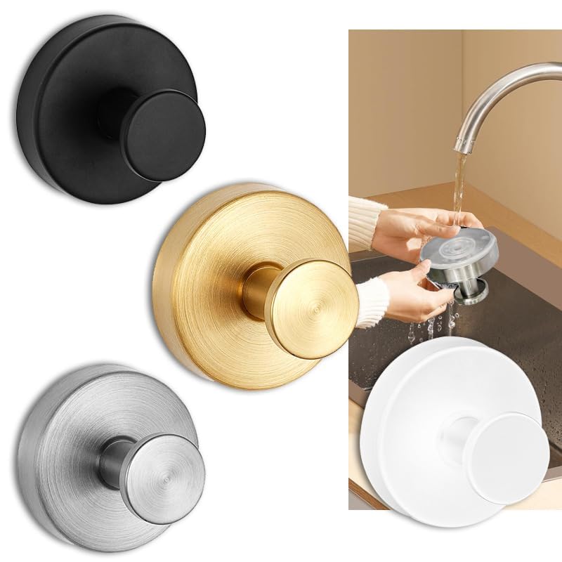 Luxe Hold No-Drill Hooks, 2024 New Stainless Steel Suction Cup Hooks, Waterproof Punch-Free Suction Cup Hooks for Bathroom, Shower, Mountingon Glass Shower Doors, Hanging Towels, Mirrors(Silver,4PC)