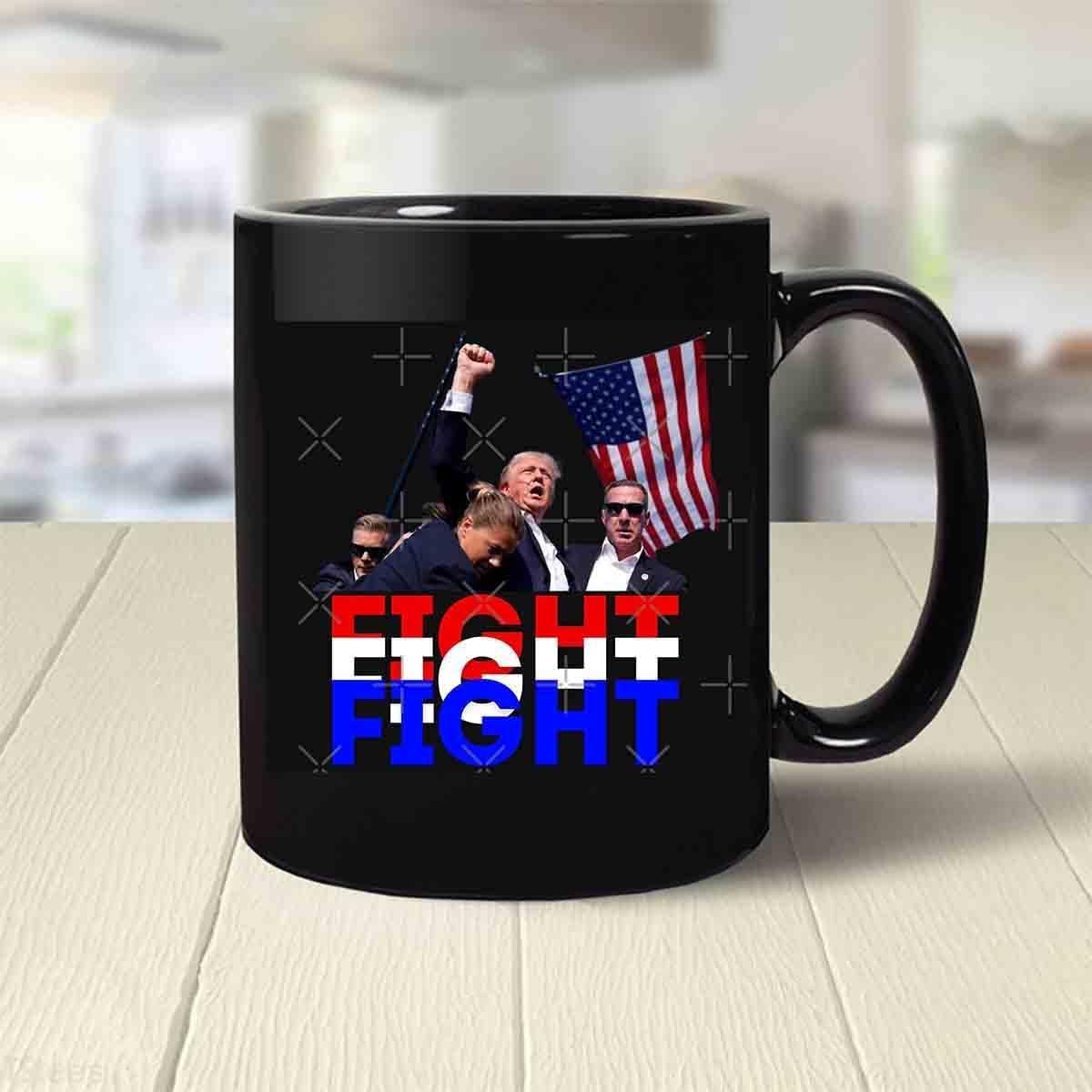 Assassination Attempt on Trump Rally Incident Mug,Custom Mug, Support Trump 2024, Election Mug Trump,Fight 2024 Mug,Trump Merchandise (A)