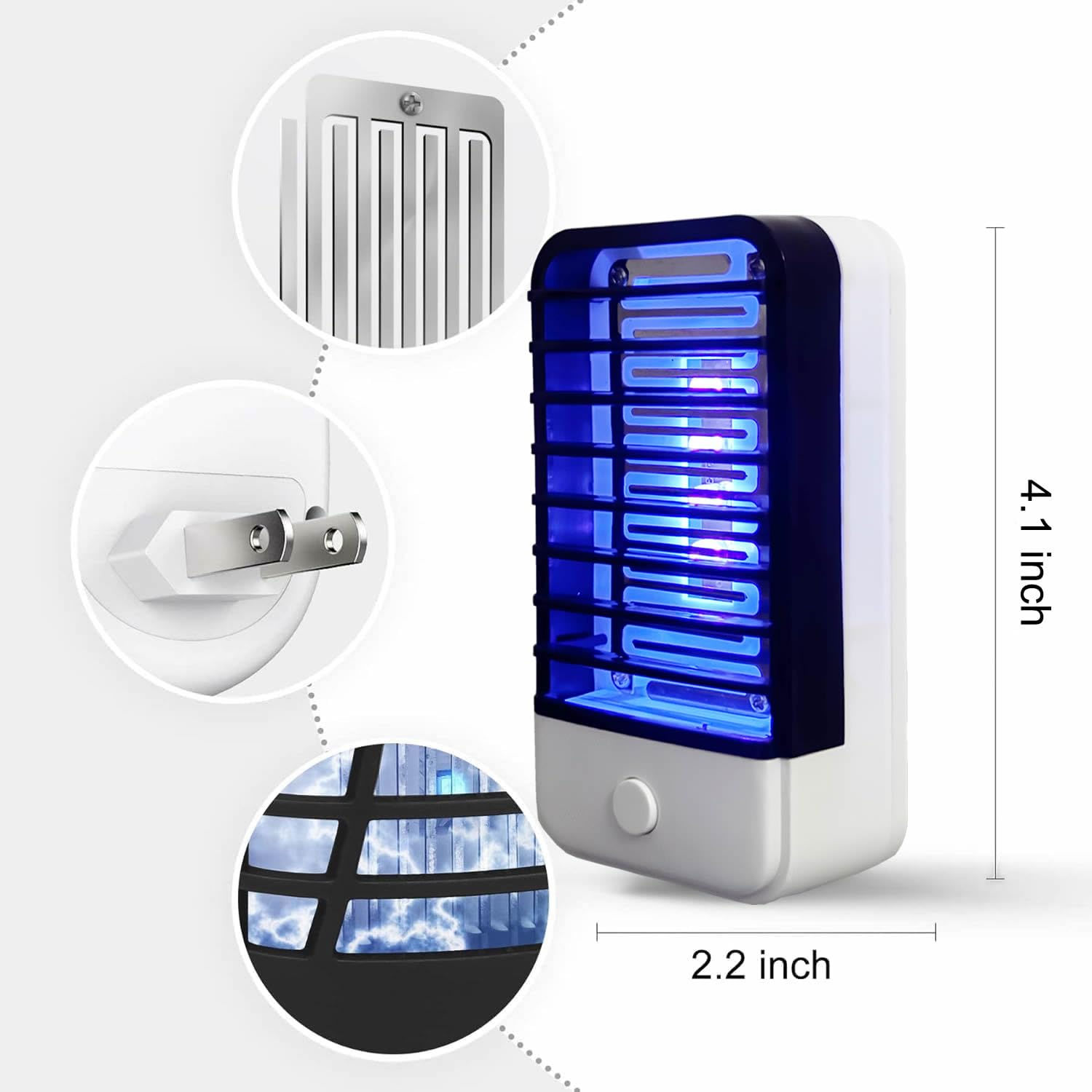 Bug Zapper Indoor Plug in, Mosquito Repellent Electric with Light, Fly Trap Inside Control Gnat Moth Insect for Home Patio House Kitchen Garage Office Backyard (6 Small Packs)