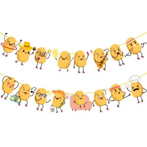 Potato Party Banners Potato Party Decorations 2Pcs Potato Hanging Cutout Banners Potato Birthday Party Supplies for Cartoon Potato Theme Baby Shower Decorations