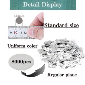 Silver Metallic Foil Confetti 8000 Pcs Shiny Round Table Confetti for Fill Balloon Wedding Graduation Party Decorations,60g of pack