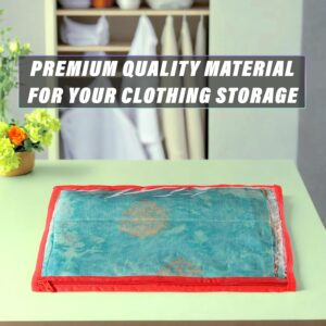 Arts Of India Set of 10 Transparent Garment Storage Bag, Saree Cover, Single Packing Saree Cover, Saree Bag, Sari Storage Bag, Wardrobe Organiser, Clothes Storage Bag, Indian Wedding Gift Packing.