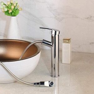 QFZFQOLSS Faucet Bath Basin Faucet Pull Out Mixer Chrome Faucet Sink Mixer Tap Vanity Hot Cold Water Bathroom Faucets,Kitchen faucets