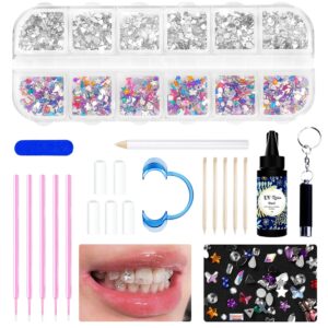 duoduobuy 1800pcs gems kit, diy fashionable crystals jewelry kit- artificial diamonds ornaments for proud smile