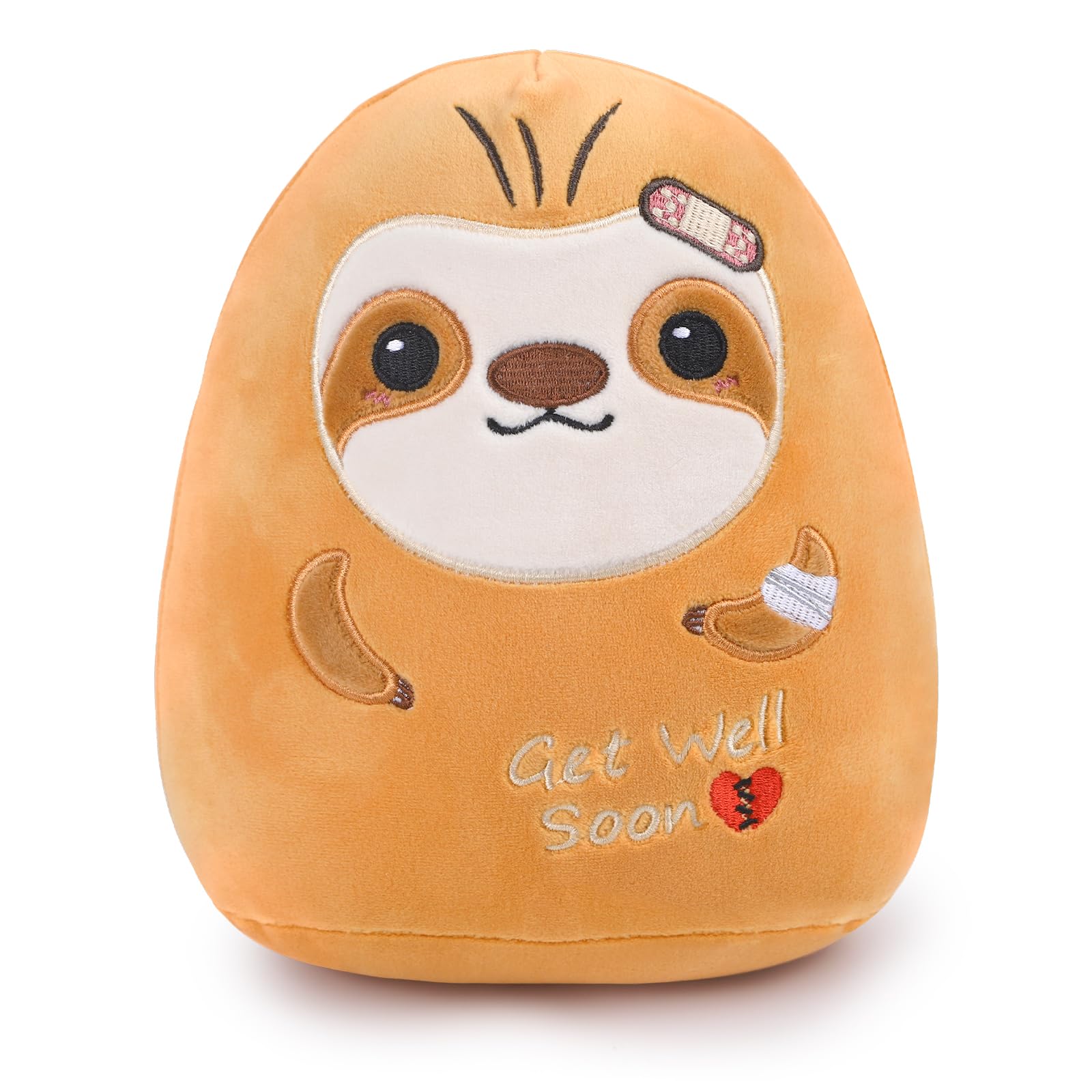 COSKINGLAND Get Well Soon Plush - 8 Inches Sloth Stuffed Animal Pillow Soft Cute Get Well Soon Sloth Stuffed Animal Plushies Toy Gifts Adorable Get Well Soon Gifts for Kids Boys Girls