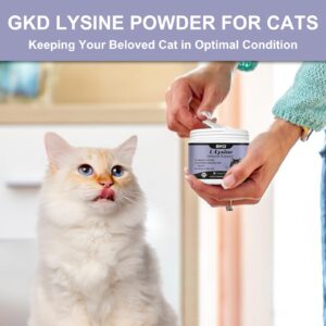 L-Lysine Powder for Cats, Immune Support for Cats, Supports Immune and Eye Health Supplement, Lysine for Cats, Aid with Reduces Eye Discharge, Alleviates Sneezing and Runny Nose