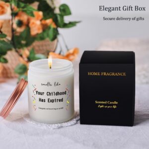 Funny 18th Birthday Gifts for Girls, Boys - Happy 18th Birthday Gifts for Daughter, Son, Granddaughter, Niece, Friend - Unique Turning 18 Year Old Candle Gifts