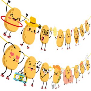 potato party banners potato party decorations 2pcs potato hanging cutout banners potato birthday party supplies for cartoon potato theme baby shower decorations