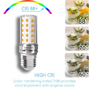 YJDWJGDU LED Corn Light Bulb E26/E27 Base 80W Equivalent 900 Lumen 3000K Warm White 7W Non-dimmable LED Corn Bulbs Pack of 4