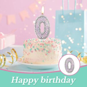 iNINGER Birthday Candle Macaron Glitter 3D Number Candle,Pink Purple Pearls Number 6 Candle with Purple Shell Sequins for Girl Boy Cake Topper Wedding Anniversary Pastel Sweet Theme Party Decoration