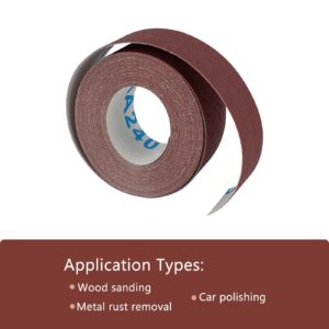 240 Grit Emery Cloth Sandpaper Roll, 1" x 19 Feet Sandpaper Sheets for Wood Furniture Metal Sanding Automotive Polishing, Wet Dry Sanding Paper