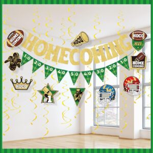 Watersay 32 Pcs Homecoming Party Decorations Football Game Homecoming Decoration Banner Football Party Swirls Hoco Hanging Kit Homecoming Welcome Back to School University College Party Decor Supplies