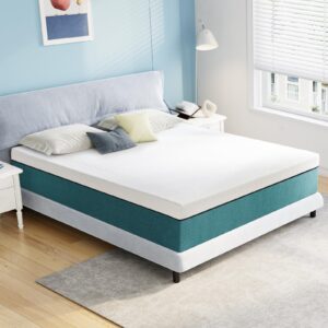 Lukace Queen Mattress,10 Inches Queen Size Memory Foam Mattress in a Box with Pressure Relief Sleep,No Fiberglass,Blue,80" X 60" X 10"