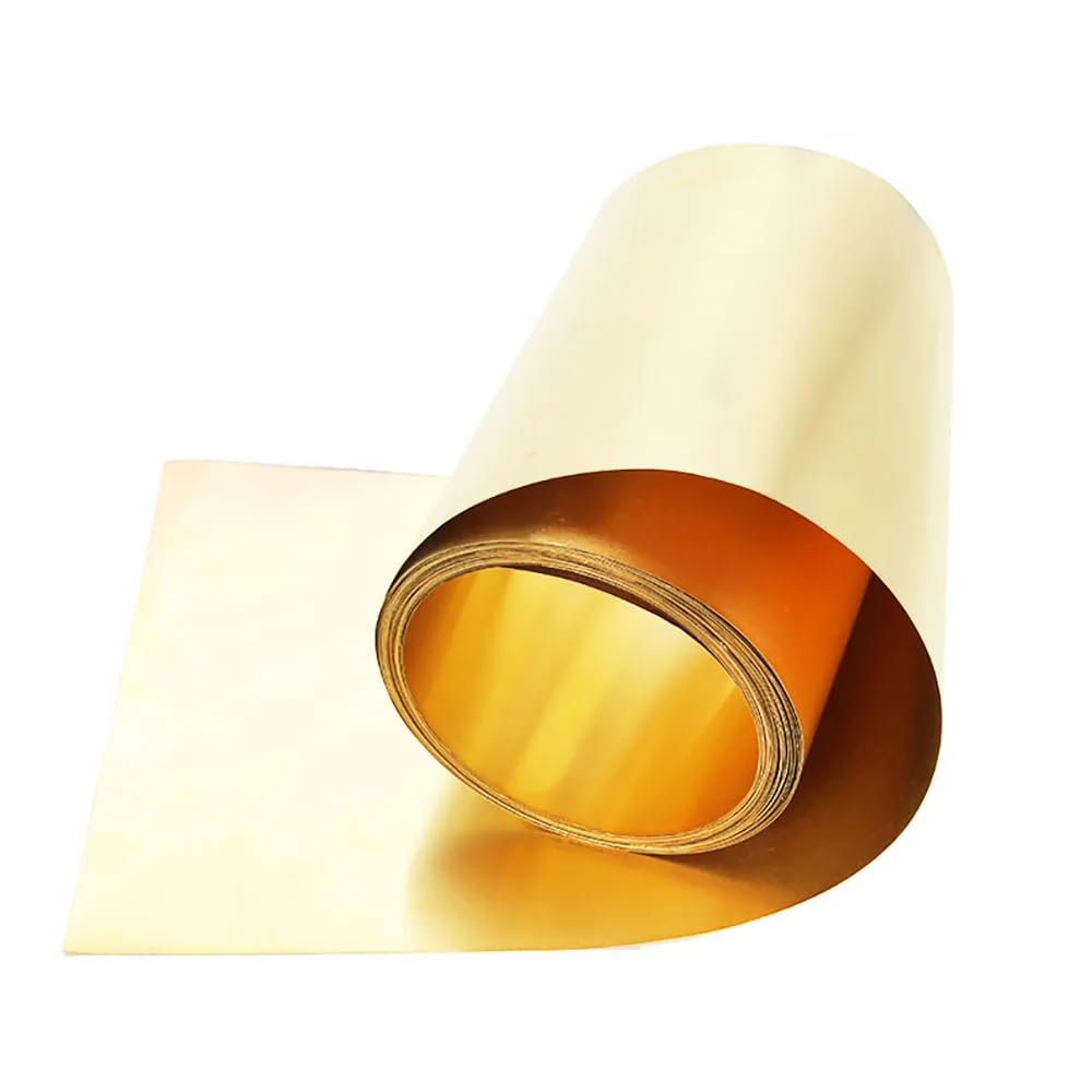 Brass Sheet Brass Flat Thick 0.01-0.3mm Width 10-200 mm Brass Metal Thin Sheet Foil Plate Length 100mm~1000mm (0.2x200x300mm)