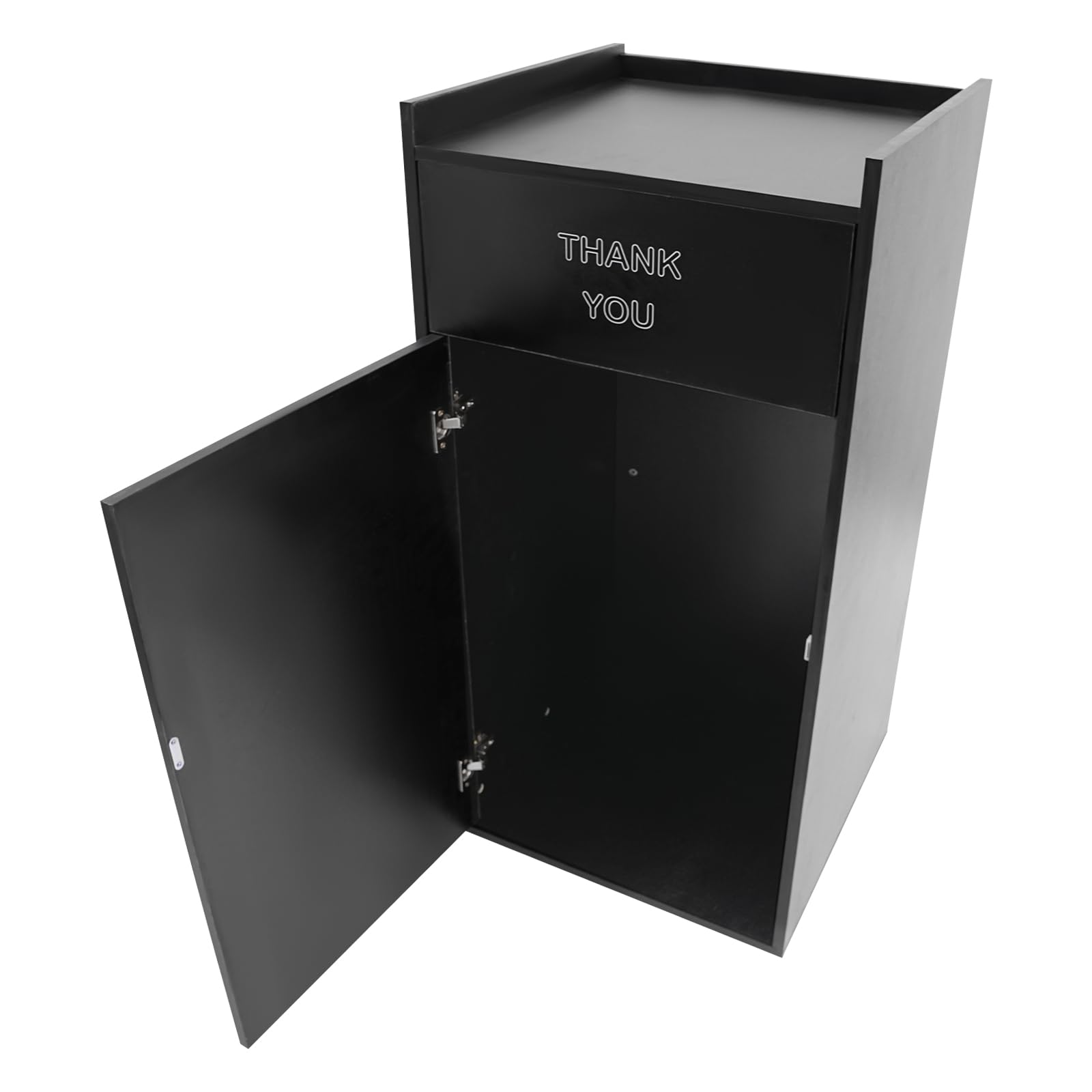 Beuioslyr Restaurant Trash Can Cabinet - Commercial Trash Can 27.24Qt, Garbage Receptacle Indoor with Tray Holder for Restaurants, Cafeterias (black)