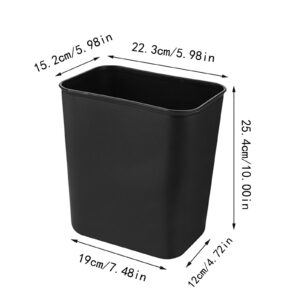 Generic Space Saving Trash Wastebasket, Rectangular Wastebasket，Fits Under Desk and Small, Narrow Spaces in Commercial, Kitchen, Home Office, and Dorm, Easy to Clean (6L)