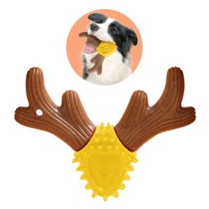 Ozeau Bite Training Dog Chew Toy Pet Dog Toothbrush Boredom Dogs Silicone Chewing Toy, Yellow