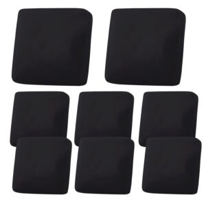 flymei 8pcs patio stretch cushion cover outdoor cushion cover replacement patio sofa couch slipcovers chair seat cover with elastic bottom, black