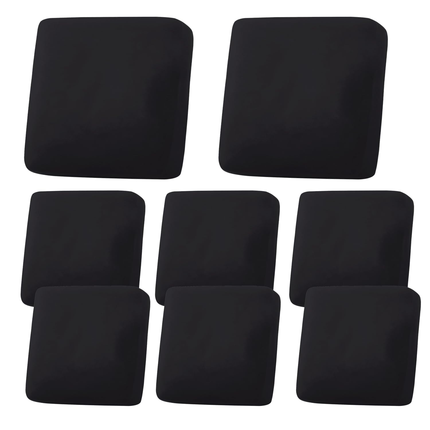 FLYMEI 8Pcs Patio Stretch Cushion Cover Outdoor Cushion Cover Replacement Patio Sofa Couch Slipcovers Chair Seat Cover with Elastic Bottom, Black