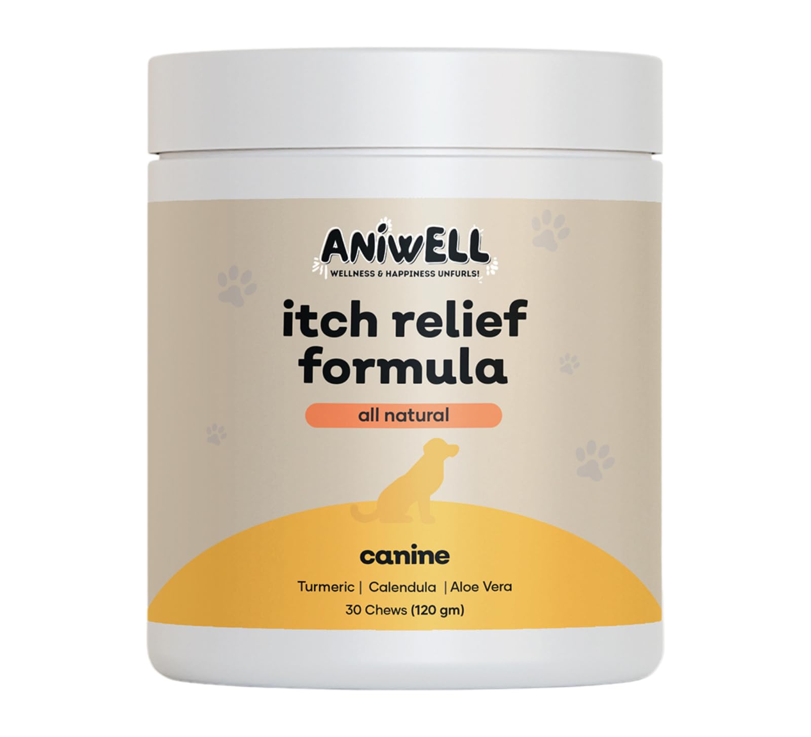 Aniwell Itch Relief Chews for Dogs – Vitamin E & Borage Oil Supplement – Packed with Beneficial Fatty Acids for Healthy Skin – Seasonal Allergies Support | Pack of 2