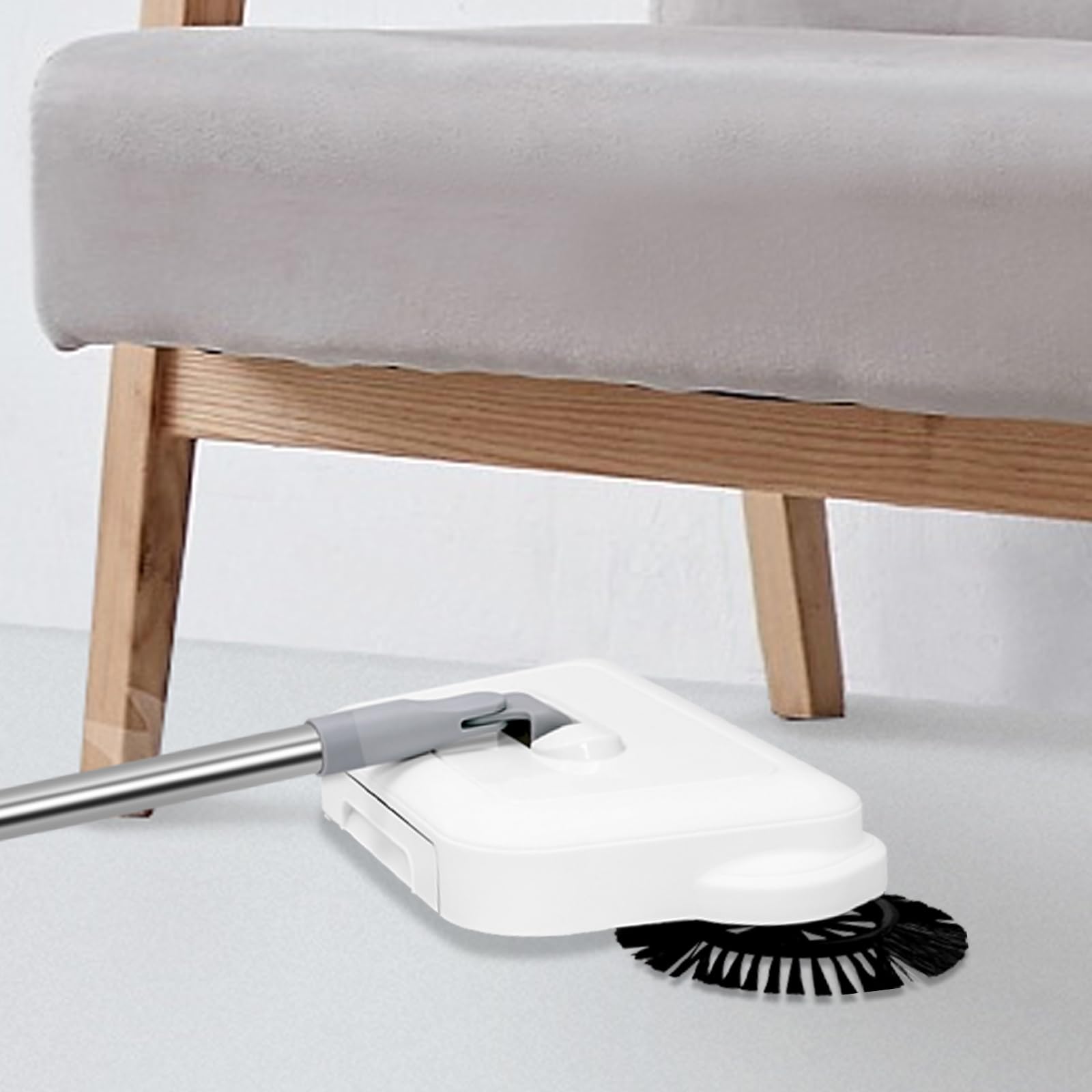 QUSKLISU Hand Push Floor Sweeping Machine, Manual Non Electric Carpet Sweeper, 200mm Sweeping Path, 300ml Bin Capacity with Comb for Home, Office, Carpets, Hardwood, Wooden Floors, Laminate