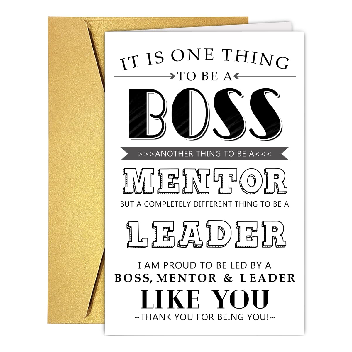 RUALOVE Funny Boss Birthday Day Card, Best Birthday Card for Boss, Appreciation Card For Mentor, Happy Boss Day For Men Woman, Card For Boss, Gift For Boss Lady, Happy Birthday Card Boss